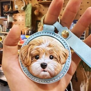 Custom pet leather carving step 5 edge sealing and surface protection spray