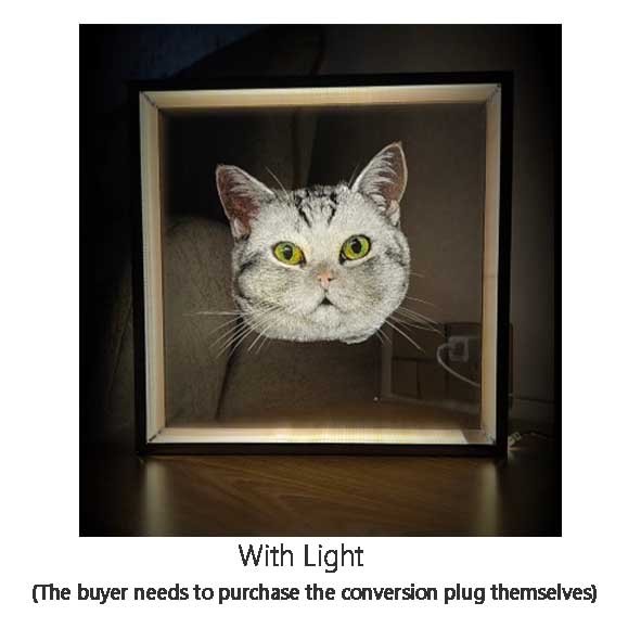 带灯 Forever Love: Hand-Carved Custom 3D Pet Portrait Art