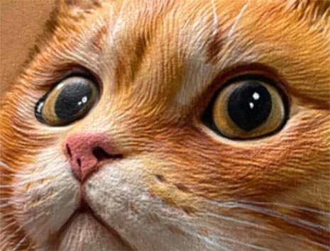 Expert leather carving for custom pet gifts: using a rotary knife to achieve a precise 0.7mm depth on veg-tanned leather for realistic eye details without puncturing the fiber layer.